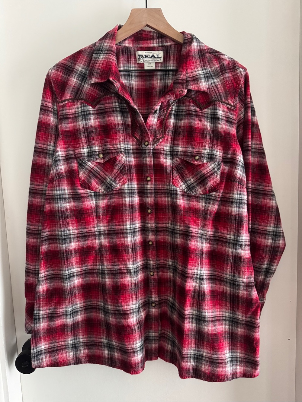 ARIAT REAL women’s western style flannel button up - 2X